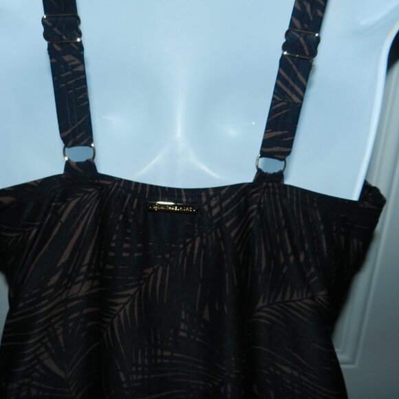 MICHAEL Kors Plus Size 18 Deep 1-Pc Swimsuit Abstract Palm🆕📦⌚🏃🏻💨⚡🚚 - Picture 9 of 16